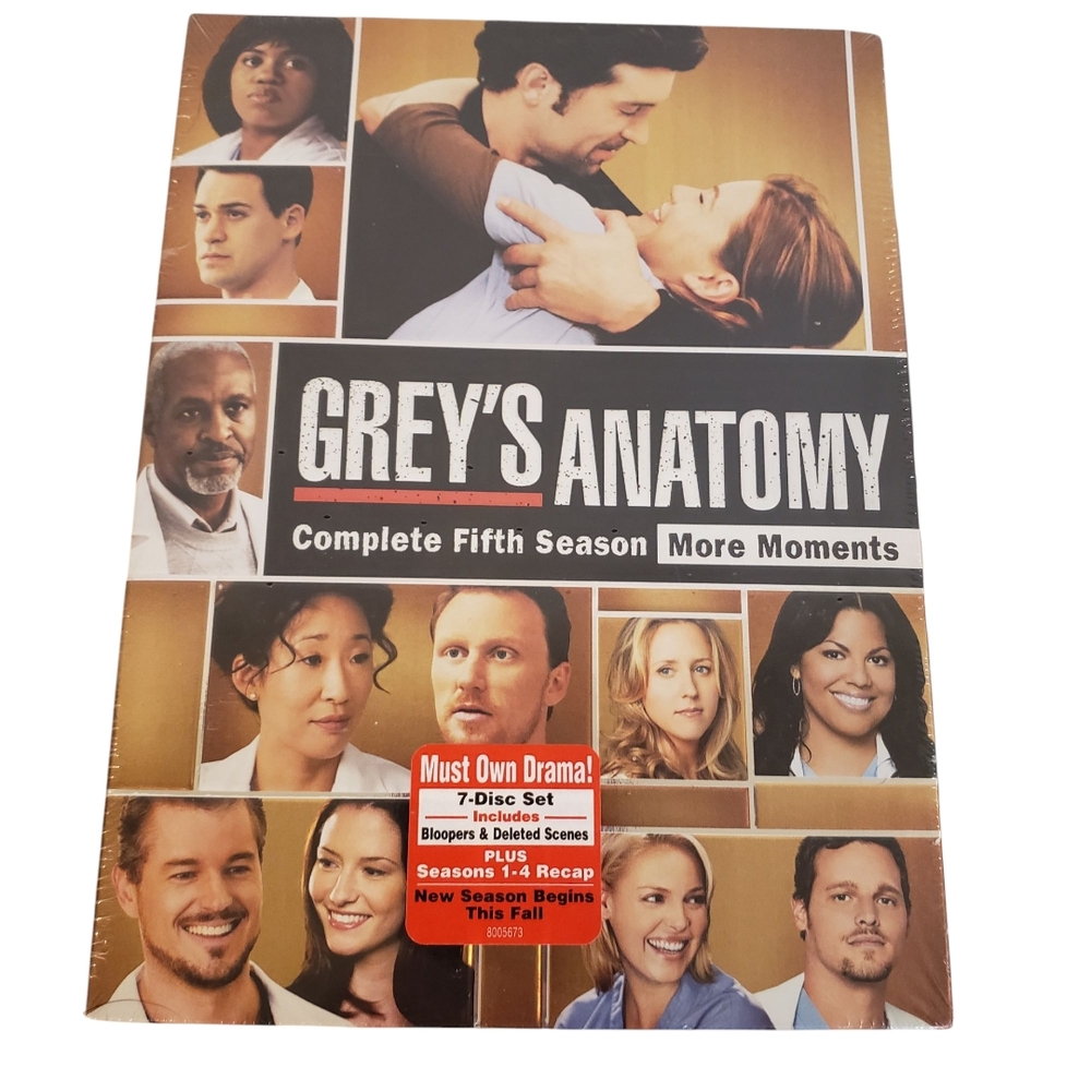Grey's Anatomy Complete Fifth Season DVD Set New With tags
